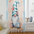 thumbnail image 5 of Coastal Beach Sheer Curtains 84 Inches Long, Blue Gnomes Summer Ocean Sea Wave Starfish Beige Light Filering Curtains, Breathable Simi Curtain Privacy Drapes for Living Room Bedroom Window Treatment, 5 of 9