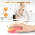 thumbnail image 4 of Wireless Mouse, 2.4G Quiet Computer Mouse with USB Receiver, 4 Buttons Portable Cordless Mice for Chromebook, Laptop, PC, Mac, 800/1200/1600 DPI, 4 of 8