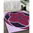 thumbnail image 2 of Ahgly Company Indoor Square Patterned Purple Dragon Purple Area Rugs, 3' Square, 2 of 6