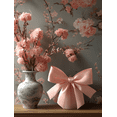 thumbnail image 1 of Qisvanset Framed Canvas Wall Art, 12x16 Inch Pink Bow Floral Girly Apartment Wall Print, 1 of 5