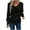 Black, variant on Tawop Shirts for Women Womens Tee Shirts Round Neck Long Sleeve Button Drop Shoulder Black L(Us:8)