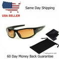 thumbnail image 4 of Sport Wrap Hd Night Driving Vision Hd Sunglasses Yellow High Definition Glasses, 4 of 5