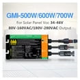 thumbnail image 2 of 500W 600W 700W MPPT Solar PV Grid Tie Micro Inverter GMI Series DC Input 18V To 50V AC Output 80V To 280V 50Hz 60Hz PV Inverters ,Easy to Installation, 2 of 6
