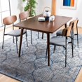 thumbnail image 4 of Safavieh Madison Collection MAD604G Glam Ogee Trellis Distressed Area Rug, 5'3" x 5'3" Square, Navy / Silver, 4 of 5