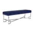 thumbnail image 5 of Sophia Bench in High Polish Steel and Navy Velvet, 5 of 7