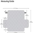 thumbnail image 3 of 100% Water Repellent Reversible Quilted Chair Cover 1 Seater - Adjustable Buckle strap, Anti-slip -2 Pockets for Remote,Dust-Free - Sofa and Couch slipcover, protector, furniture cover(Chair-L.Blue), 3 of 6