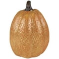 thumbnail image 3 of Northlight Touch of Gold Textured Fall Harvest Pumpkin Decoration - 9.75", 3 of 6