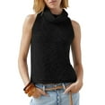 thumbnail image 4 of Sleeveless Women Casual Turtleneck Sweater Fashion Knit Tops, 4 of 5