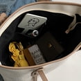 thumbnail image 4 of Bolsos de mano Hukapapa, bolso de hombro con asa superior, bolso de mano plegable de fin de semanaCafé blanco, 4 of 6