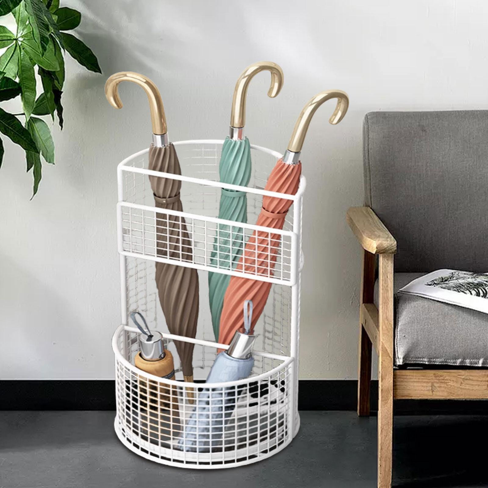 oshhni Home Umbrella Stand Umbrella Holder for Entryway for Office Indoor Household White