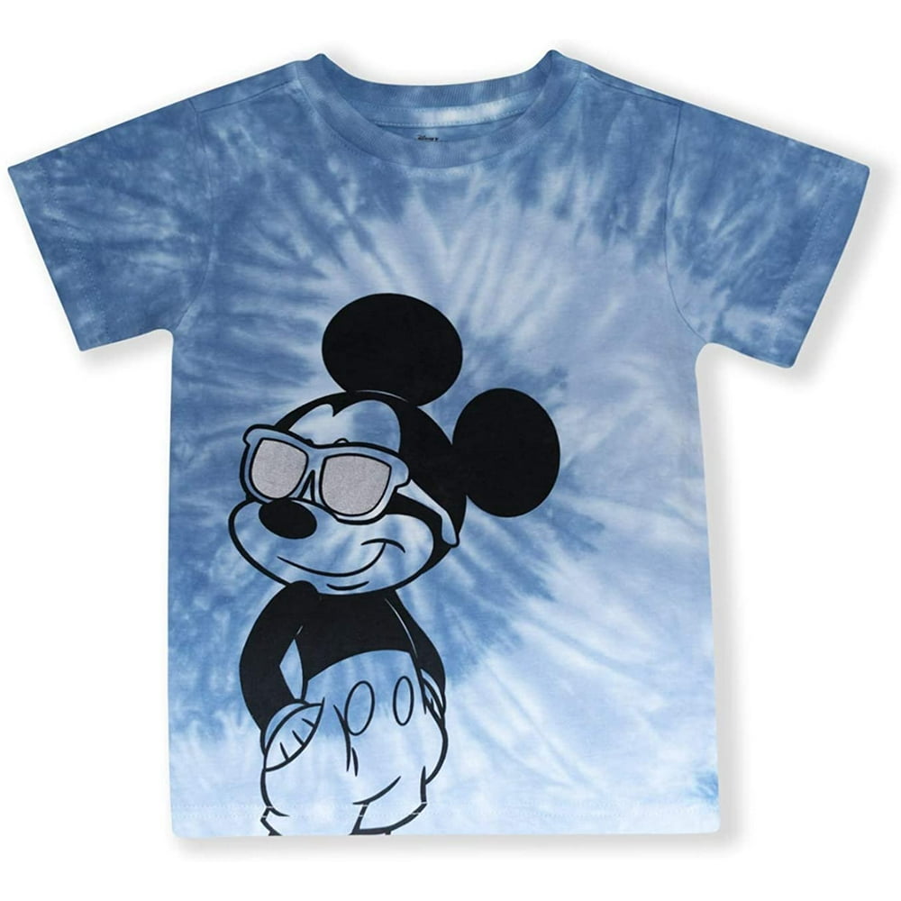 Disney Mickey Mouse Shirts for Toddler Boys, Tie Dye Kids Mickey Mouse
