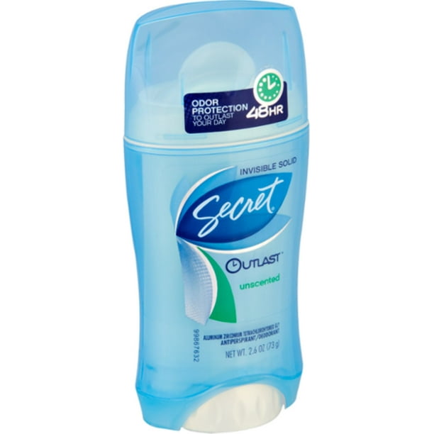 Secret Outlast Antiperspirant & Deodorant Invisible Solid, Unscented 2.