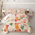 thumbnail image 2 of jejeloiu Colorful Cowboy Boot Quilt Full Kids,Western Cowgirls Full Bedspread Sets,3 Pieces, 2 of 7