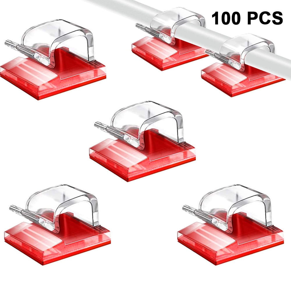 Adjustable Cable Management Clips, Adhesive Cable Organizers Sticky Wire Clips Cord Holder for