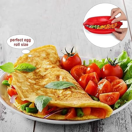 Silicone Omelet Maker, Silicone Microwave Omelet Maker, Microwave Omelette Maker Silicon𝐞,Nonstick Cooking Tray for Breakfast, Easy Egg Poacher Kitchen Gadget, BPA-Free (2)