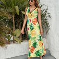 thumbnail image 3 of Lunarable Pineapple Sleeveless Dress Woman Fashion Long Dresses Women's Summer Suit Dress 2025, 3 of 7