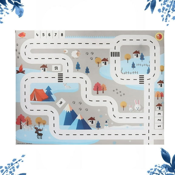 Raindrops Sky Nordic Style Kids Play Rug Mat, Soft Children's Game Floor Mat, and Comfortable 1 Piece