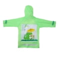 thumbnail image 2 of Impermeable de PVC para niños y estudiantes, ropa impermeable con capucha, asiento para mochila, color verde (M), 2 of 8