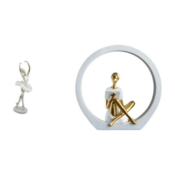 Figura de escritorio,Estatua de bailarina de ballet,adorno de escritorio para decoración del hogar,Estatua de bailarina moderna,regalo de cumpleaños para la oficina,Estatua de niña,Estatuas