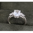 thumbnail image 6 of White Topaz Engagement Ring - Three Stone Shine Jewelry Gift- Beautiful Topaz Rings - Gift for Love - 925 Sterling Silver Ring, 6 of 18