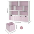 thumbnail image 4 of Homfa 7 Cube Toy Storage Organizer, Kids Geometric Bookcase and Bookshelf with 4 Drawers, Pink, 4 of 7