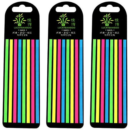 

BESTONZON 3 Boxes of Colored Notepad Fluorescence Page Markers Professional Highlight Strips