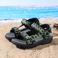thumbnail image 3 of Wagiet64; Big Boys' Shoes Skid-Resistant Sport Sandals, Open Toe, Flat Heel, Green, 11-11.5 Years, 3 of 8
