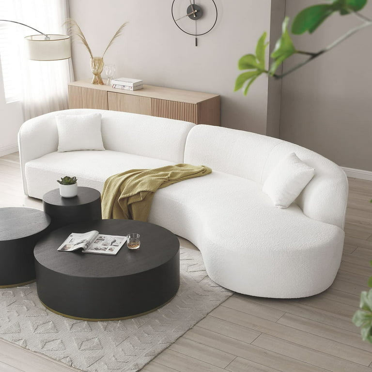 Curved Sofa Couch With Chaise Lounge