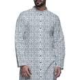 thumbnail image 4 of Atasi Printed Long Sleeve Kurta With Pajama Set For Men Summer Clothing, 4 of 4