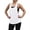 White, variant on Women's Low Neck Fitness Smock Loose Quick Drying Sports Sleeveless Vest White M