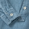 thumbnail image 7 of WOYY Toddler Boys Denim Button Up Shirt Long Sleeve Solid Casual Shirt for Children, 7 of 7