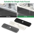 thumbnail image 3 of Kitchen Sink Splash Guard 17.7 x 5.5 Inch, Toovem Faucet Handle Drip Catcher Tray, Longer Silicone Sink Faucet Mat, Dish Soap Sponge Holder for Bathroom, Farmhouse, Rv, Easy to Clean & Install Beige, 3 of 8