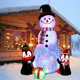 thumbnail image 2 of Muñeco de nieve hinchable navideño con pingüino de 180 cm con luz, 2 of 2