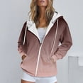 thumbnail image 2 of kpoplk Women's Oversized Zip up Hoodies Sweatshirts Y2K Clothes Cute Teen Girl Fall Casual Jackets with Pockets(Coffee,XL), 2 of 5