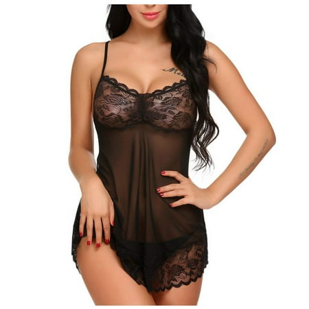 

Tepsmf Sexy Pajama Set For Women Women Underwear Bra Panties Lace Underclothes Underpants Nightdress Lingerie Roleplay Sets