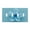 4-Gang 4-Toggle, variant on Blue Flower Switch Cover Decorative Wall Plate / 4-Gang 4-Decor / Standard Size 4.5x8 in