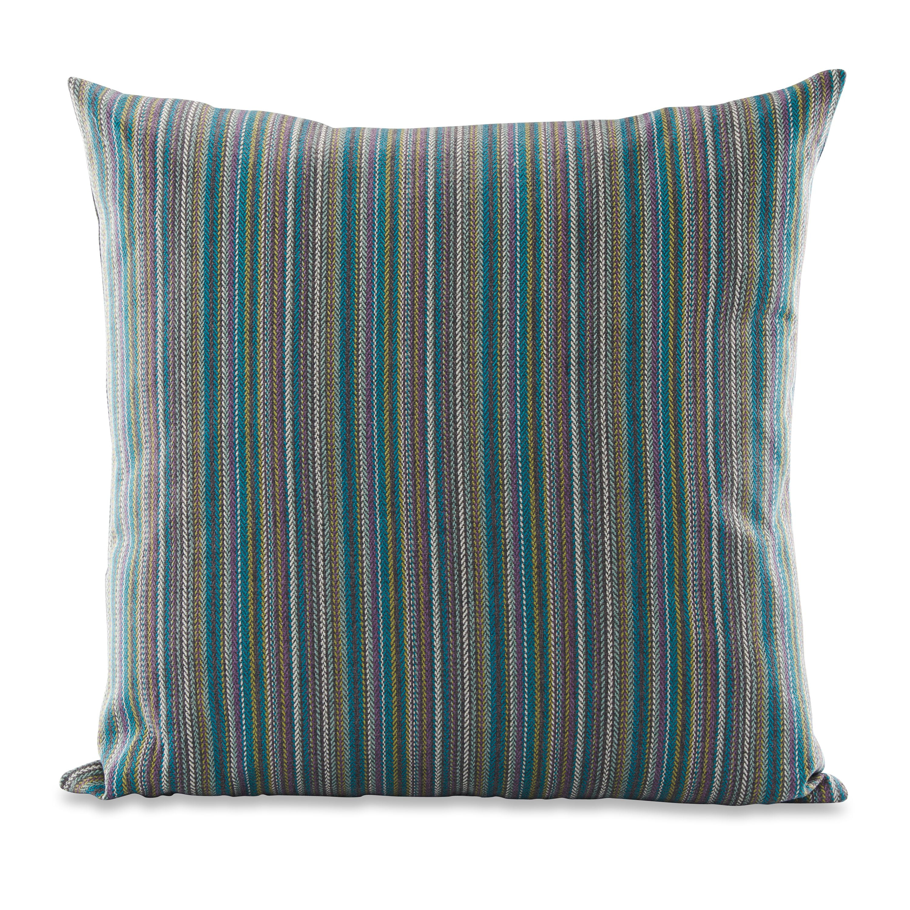 Better Homes & Gardens MultiStripe Herringbone Decorative Throw Pillow, 24" x 24", Blue