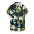 thumbnail image 5 of ZRGHAOYLQ Hawaiian Shirt for Men Short Sleeve Casual Button Down Tshirts Plus Size Lapel Collar T Shirt Tropical Vacation Holiday Shirts Beach Summer Floral Graphic Tees, 5 of 6