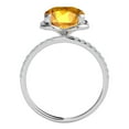 thumbnail image 4 of 2.30 Ct. Ttw Diamond And Cushion Cut Citrine Ring In 10K White Gold, 4 of 7