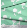 thumbnail image 3 of Soimoi Silk Fabric Bamboo Tree,Moon & Stork Bird Print Fabric by The Yard 42 Inch Wide, 3 of 3