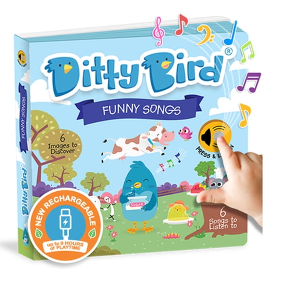 Pre-Owned Ditty Bird Funny Songs Interactive Musical Book for Toddlers 1- 3 Sound Book for 1 Year Old Baby Gift with Music (Board book) 0648692744 9780648692744