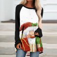 thumbnail image 2 of Camiseta de manga larga con cuello redondo y estampado navideño para mujer Pompotops qwe24238, 2 of 5