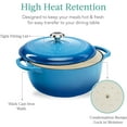 thumbnail image 5 of WYDK 6 Quart Enamel Cast-Iron Round Dutch Oven, Family Style Heavy-Duty Pre-Seasoned Cookware for Home, Kitchen, Dining Room, Oven Safe w/Lid, Dual Handles - Blue, 5 of 8