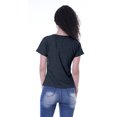 thumbnail image 4 of Moomaya Womens Round Neck T-shirt Short Sleeve Sequin Patch Pocket Tee Top - Q4, 4 of 6
