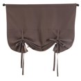 thumbnail image 3 of Blackout Curtains Thermal Insulated Tie Up Curtain for Small Window Home Fashion Window Treatment Rod Pocket Panels for Kitchen, 45.6 x 63 Inches, Brown, 3 of 5
