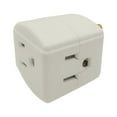 thumbnail image 3 of Wideskall 3-Packs Grounded 3 Outlet ETL Certified Cube Wall Tap Adapter Light Grey, 3 of 5