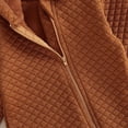 thumbnail image 6 of Huowey Baby Boy Girl Clothes Solid Hoodie Romper Zip Up Long Sleeve Hooded Jumpsuit Coverall Fall Winter Outfit, 6 of 8