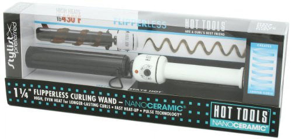 Hot Tools Nano Ceramic Flipperless Curling Wand Model HTBW1861
