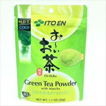 Itoen Oi Ocha Green Tea Powder with Matcha -unsweetened, Hot/ Cold 1.1oz