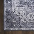 thumbnail image 5 of Nourison Nourison Washables 2'2" x 8' Charcoal Grey Vintage Indoor Rug, 5 of 8